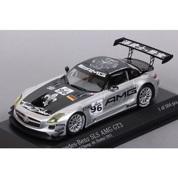 Minichamps 410113296 1/43 Mercedes-Benz SLS AMG GT3 ZHUHAI 2011 Limited Plata