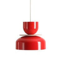 HäNgelampe KüChe Metall Rot Wohnzimmer Ø30 Cm Rund E27 Pendelleuchte Esstisch