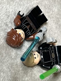Lego sw0183 And Sw0635 Star Wars Anakin And Luke Skywalker Minifigure Set 7675