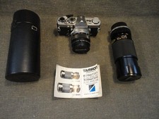 Olympus OM-1 N 35mm Camera w/Olympus 50mm and Tamron 80-210mm Lenses