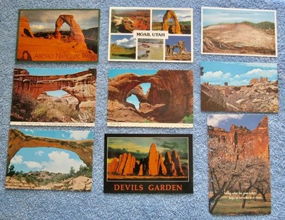 Vintage Lot of 9 UTAH OUTDOORS UNUSED Postcards Not Posted National Parks Canyon