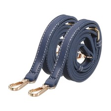 Leather Purse Straps 2Pcs - 51.2 Inch Adjustable Straps - Deep Blue Gold