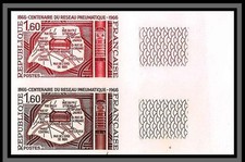 France N°1498 poste pneumatique à Paris 1966 proof Non dentelé imperf