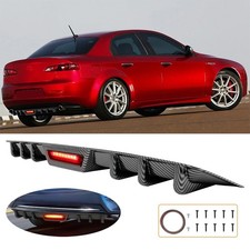 Carbon Style Rear Bumper Diffuser Splitter Led Light For Alfa Romeo 156 159 166 Carbon Style Rear Bumper Diffuser Splitter Led Light For Alfa Romeo 156 159 166
