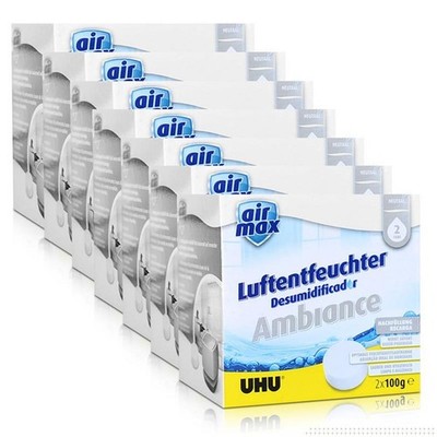 7x Uhu Air Max Ambiance Nachfülltabs, 2x 100g neutral Luftentfeuchter