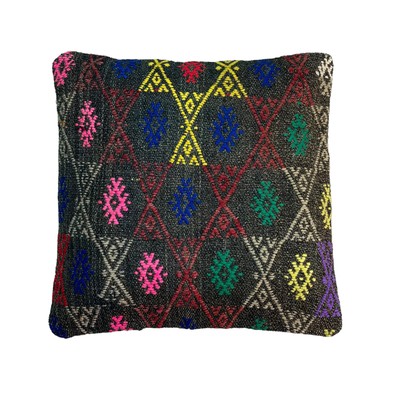 Einzigartige Kelim-Kissen,Turkish Kilim Pillow,16'×16' Funda De Cojín Kilim