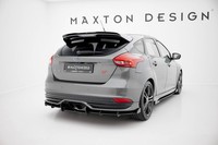 Heckansatz Diffusor + Flaps Passend FüR Ford Focus St Mk3 Fl Schwarz Hochglanz