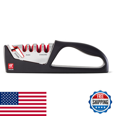 Zwilling Razor-Sharp 4-Stage Pull Through Knife Sharpener Shear Sharpener