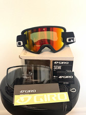 Giro Semi Ski/Snowboard Goggles Black Frame Orange Mirrored Lens Bonus Lens