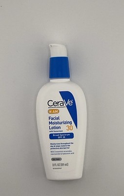Cerave Gesicht Feuchtigkeitscreme Lotion W / Sonnenschutz SPF 30 - 3 Fl OZ Used