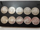 Silver Bullion - Ten Canada 80% Silver Dollars (1963)