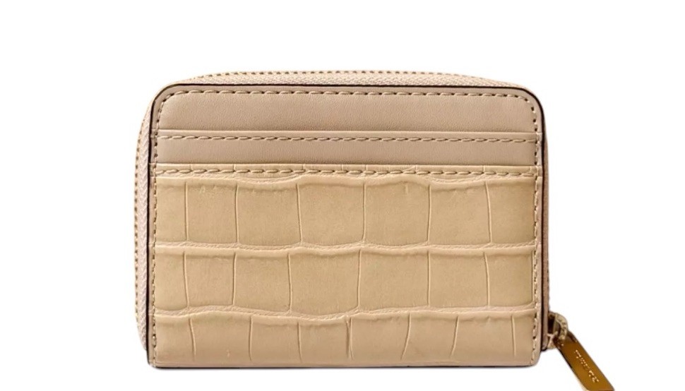 MICHAEL KORS JET SET TRAVEL MD ZIP AROUND CARD CASE WALLET EXOTIC