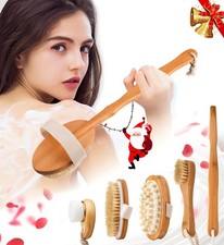 Premium Dry Brushing Body Brush Set for Lymphatic Drainage and Cellulite Trea...