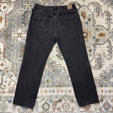 Vintage Late 70s Lee Black Gray Jeans USA Made YKK Zipper 34x30 Rare