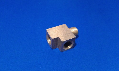 Solid Brass Street Pipe Tee Fitting One 1/8" Inch Male Two 1/8" Female NPT