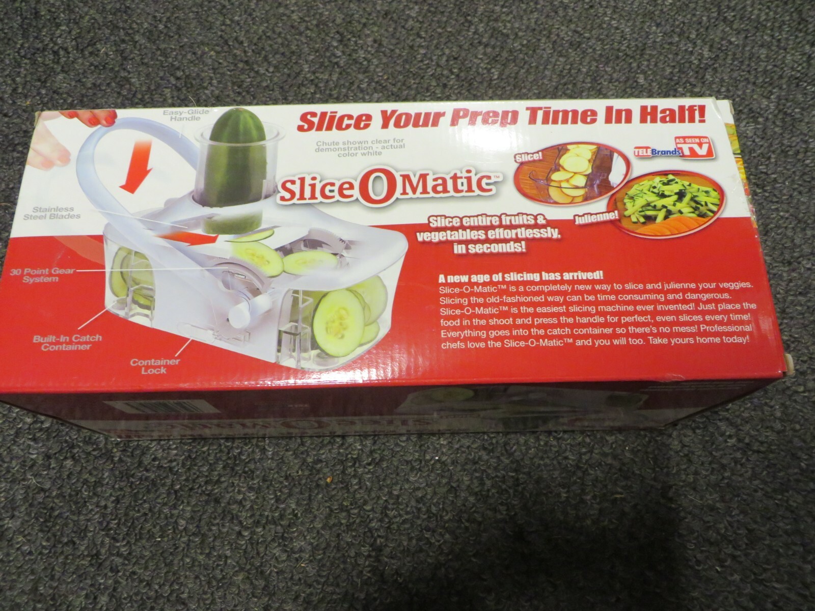 SLICEOMATIC Kitchen Slices Fruits, Vegetables in Seconds Slicer NEW