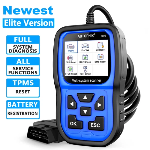 AUTOPHIX 5600 for VW Audi Car OBD2 Scanner Diagnostic TPMS EPB ABS Oil BMS Reset