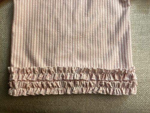 Ruffle Butts Girl SZ 3 T Seersucker Pink & White Swim Top w/ Ruffles - Picture 5 of 14