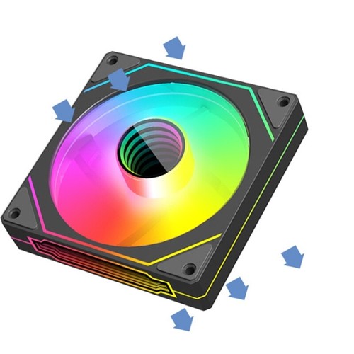 120mm ARGB Fan 4Pin PWM Fan Computer Case Cooling Fan 800-1800RPM Speed - Afbeelding 12 van 12