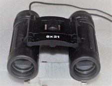 UNBRANDED MINI BINOCULARS 8 X 21 IN CASE COMMERCIAL SURPLUS GOOD