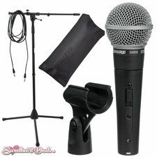 Shure Sm58s Microphone With Switch Vocal Dynamic Live And Recording Mic Sm58