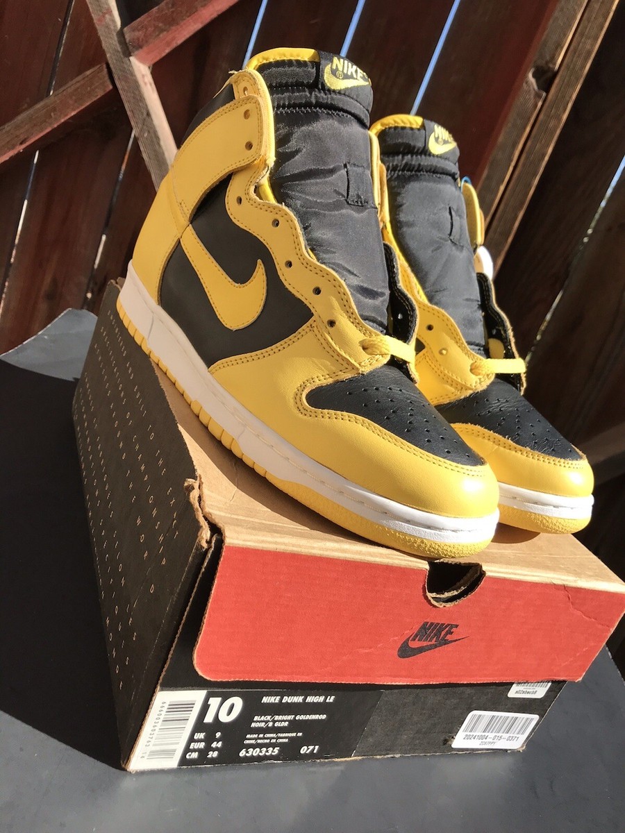 1999 VTG OG Nike Dunk High LE GoldenRod Iowa 10 WU-TANG NYC 