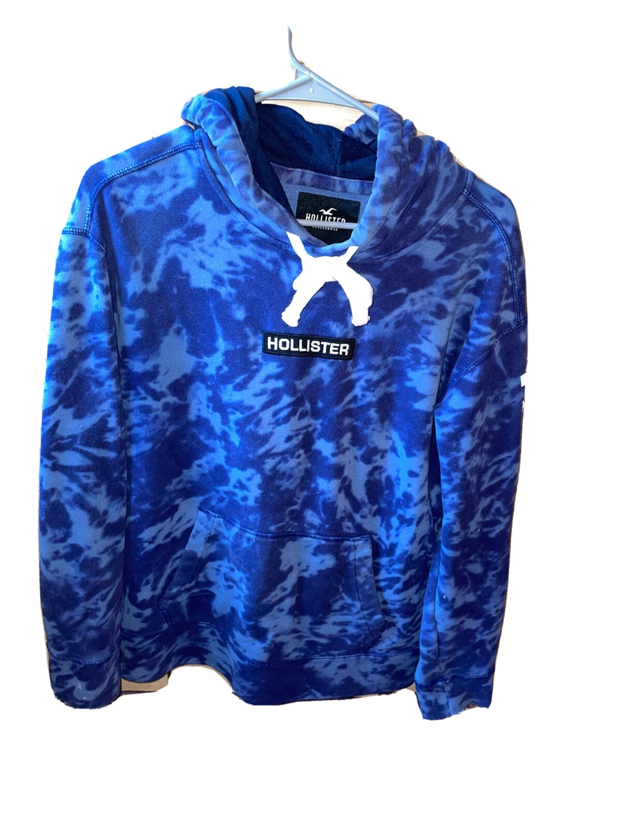 Hollister blue tie dye hoodie hotsell