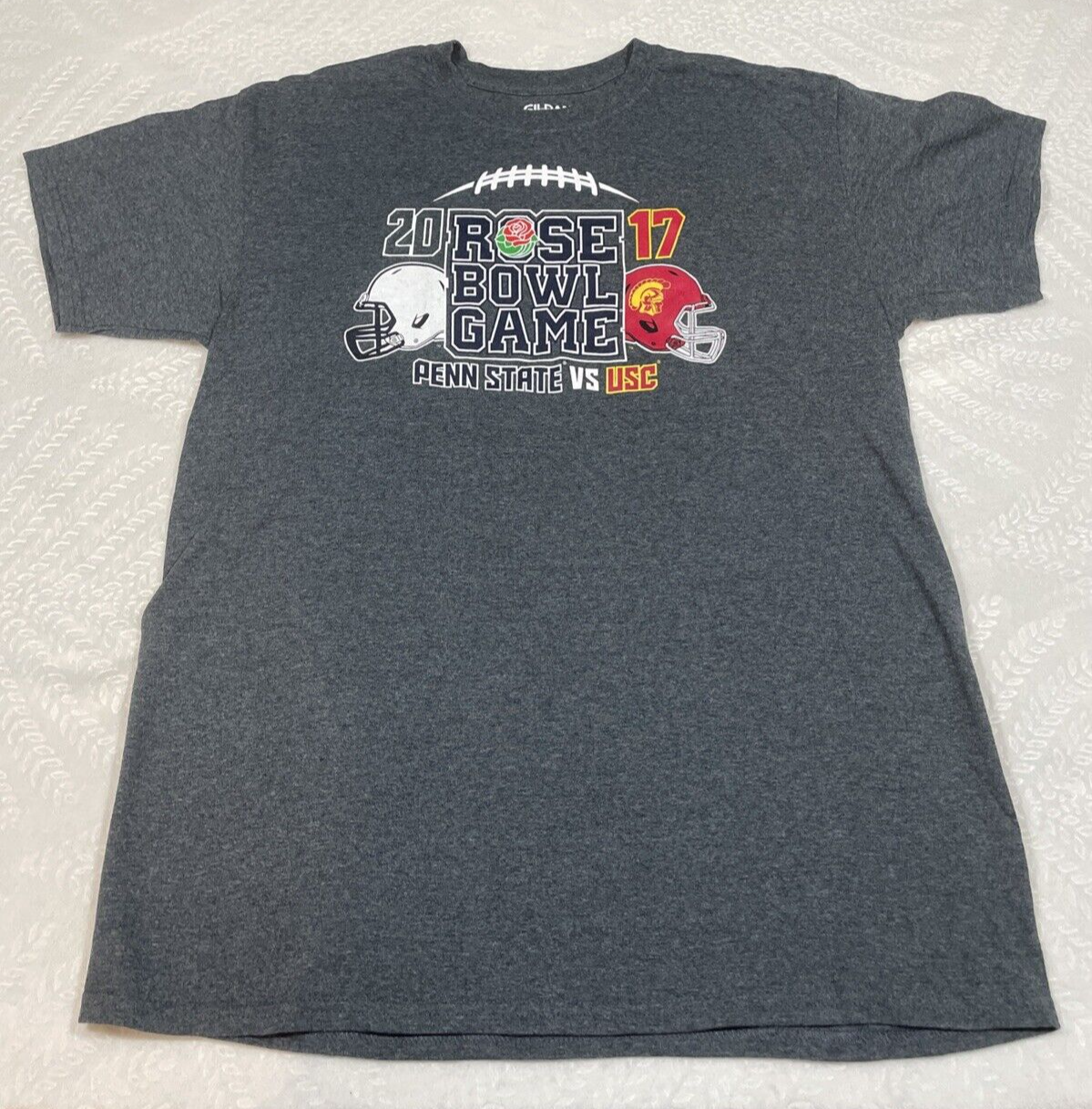 2017 Rose Bowl Game Penn State vs USC Grey T-Shirt