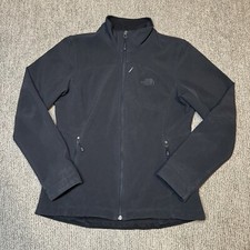 The North Face Womens M Softshell Jacket Full Zip Windwall Fleece Lined Black