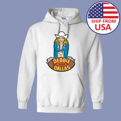 Debbie Does Dallas Men's White Hoodie Sweatshirt  Size S to 3XL