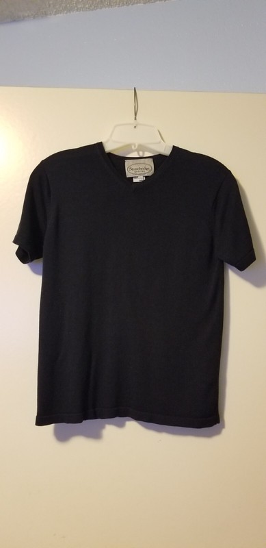 Stonebridge petites women's dark blue knit top size PS new with out tags