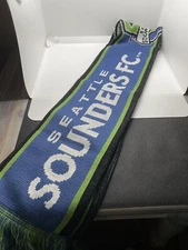 Seattle Sounders Football Soccer Club Scarf Blue Green Approx 56” Ruffneck Brand