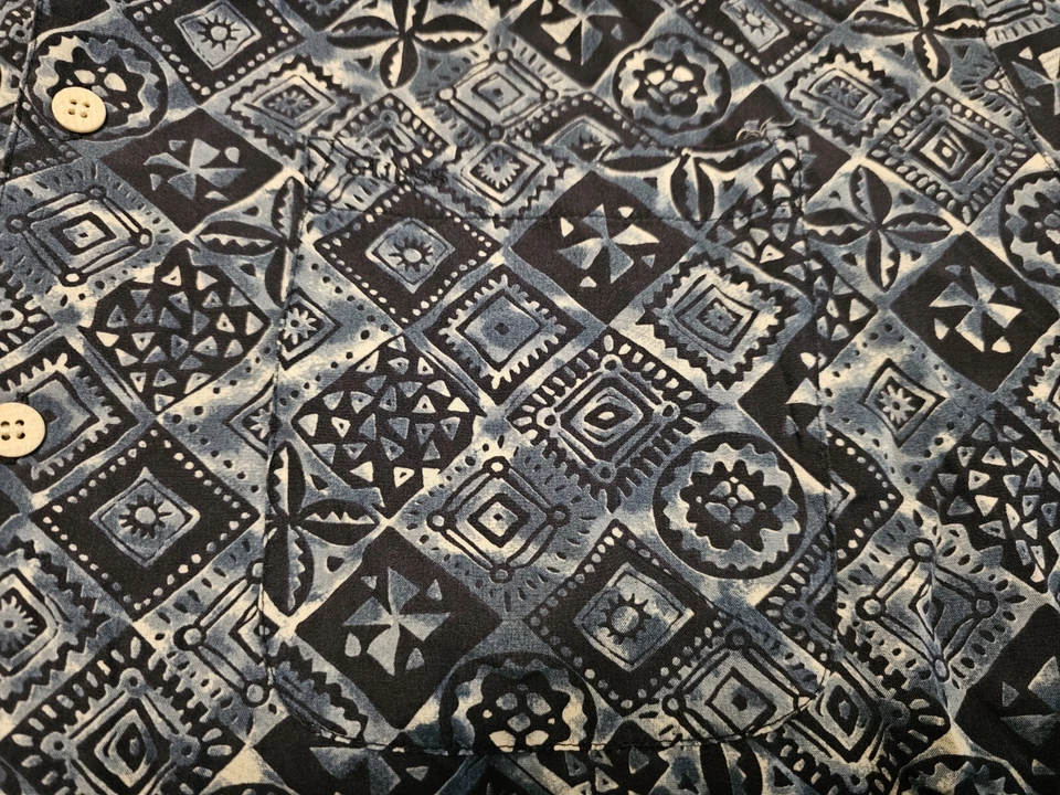 Camisa de mezclilla vintage Guess para hombre estilo hawaiano talla XL Foto 3 de 4