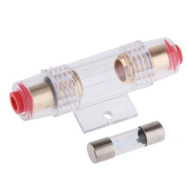 Glass Tube Fuse Holder Adapter with Fast Blow Tube Fuse for Car 30A/40A