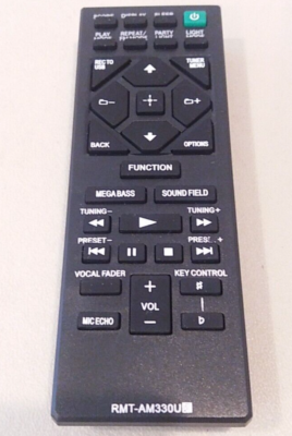 Remote RMT-AM33OU For Sony Audio MHC-V71 SHAKE-X10 MHC-V02 - Black