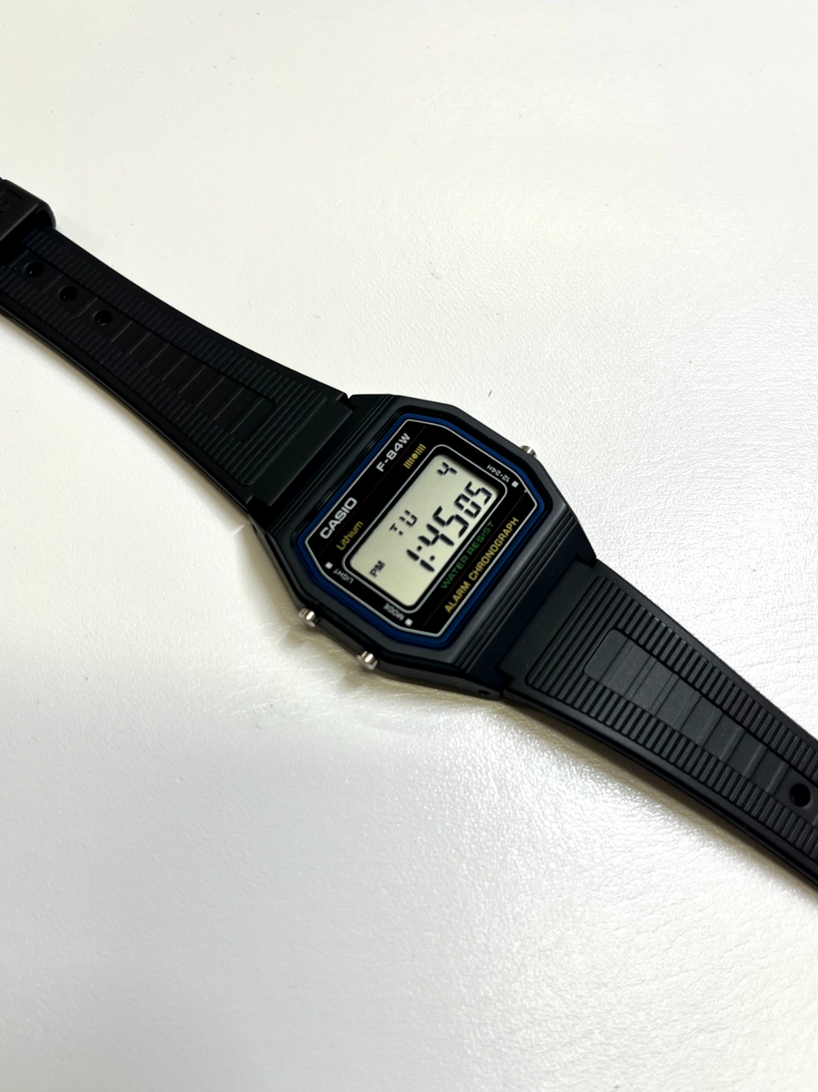 CASIO Watch Standard F-84W-1QJH Black Simple designed Watch