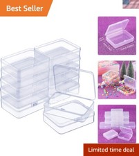 Versatile Clear Plastic Storage Containers with Snapping Hinged Lids   12 Pack