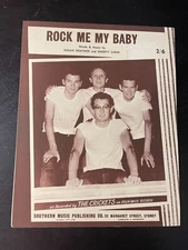 BUDDY HOLLY   ROCK ME BABY   ORIGINAL 1957 SHEET MUSIC -RARE BRUNSWICK 3845