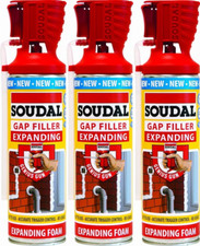 Soudal Genius Gun Gap Filling Expanding Foam 500ml x 3