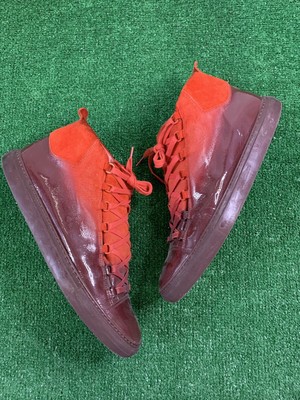 burgundy balenciaga shoes