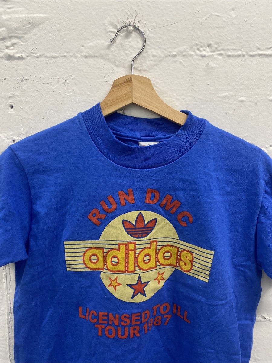 Vintage Run DMC Rap Tee Beastie Boys Licensed To Ill Adidas