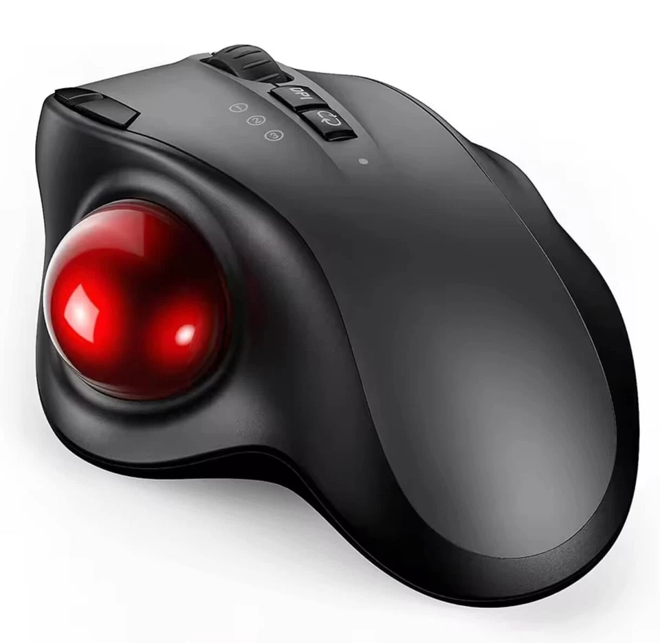 Trackball Wireless Mouse Rechargeable Bluetooth 2.4G USB Mouse Ergonomic - Image 4 of 4