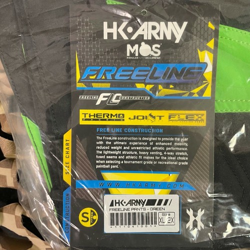 NEW XL/2XL HK Army Freeline Paintball Pants - Neon Green - Picture 8 of 9