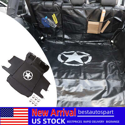 Star Rear Floor Mat Cargo Liner Dogs Seat Cover For Jeep Wrangler JK JL 2007+