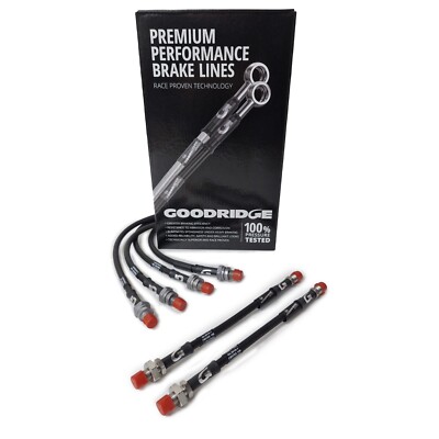 Goodridge Classic schwarz Bremsleitungsschlauchsatz, passt Sierra & Sapphire 2WD Cosworth