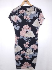 Fashion Nova Sheer Black Floral Sleeveless Dress USA MADE Womens 2X Stretch