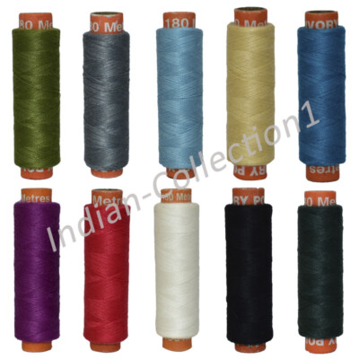Reel Thread Machine Stitching Spool Carfting Polyester Sewing Overlocking 180Mtr