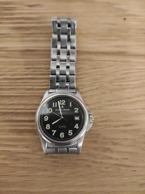 Jacques Lemans 10 ATM Nr.1-826 Herren Quarzuhr Uhr Swiss Made mit Edelstahlarmb.