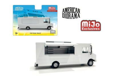 Plain White Food Truck MIJO 70200MJ 1:64 Die-cast American Diorama