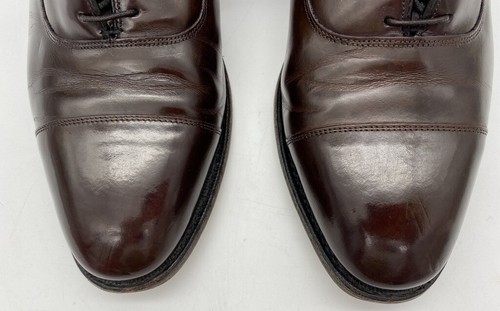 Johnston & Murphy Cap Toe Oxford Shoe Size 10.5 D Cordovan Limited Series Mans - Picture 3 of 8
